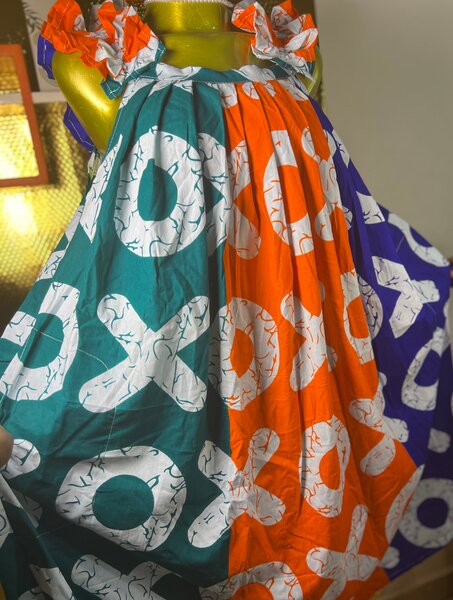 Robe ample colorée rétro chic