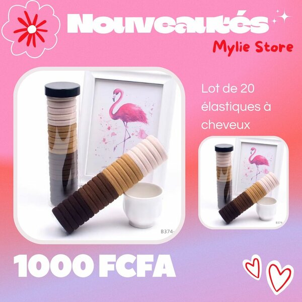 Lot de 20 Élastiques à Cheveux