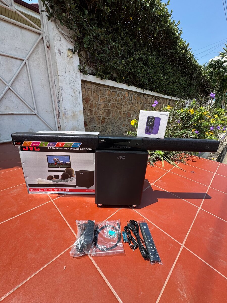 The Original JVC soundbar with a subwoofer