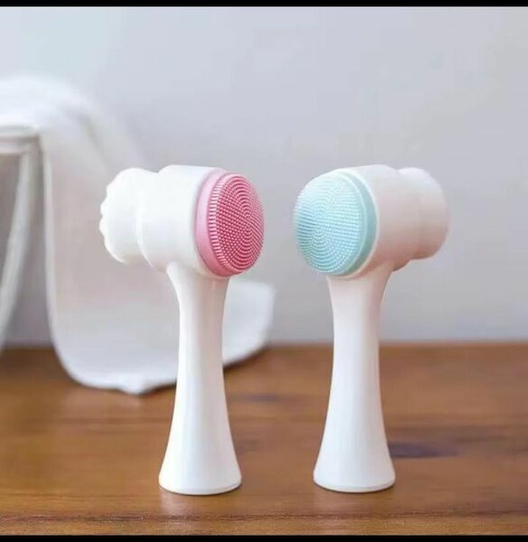 Brosse nettoyante visage double