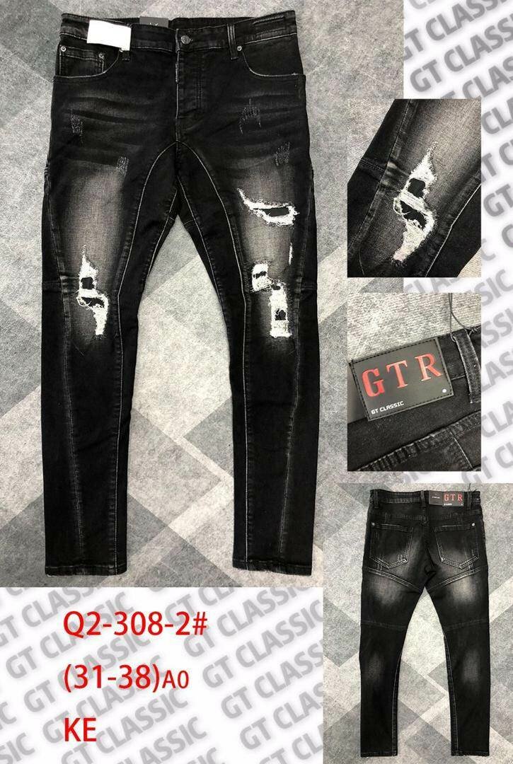 Jeans déchirés tendance hommes