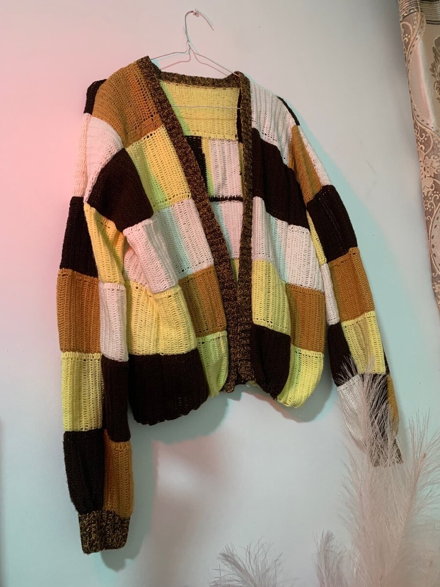 Cardigan Patchwork en Laine