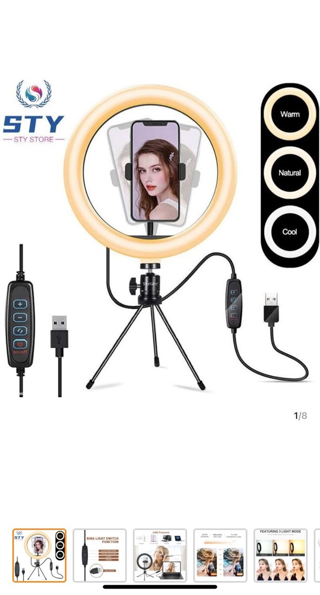 Anneau Lumineux USB Trépied