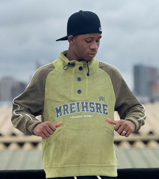 Sweat rétro vert homme