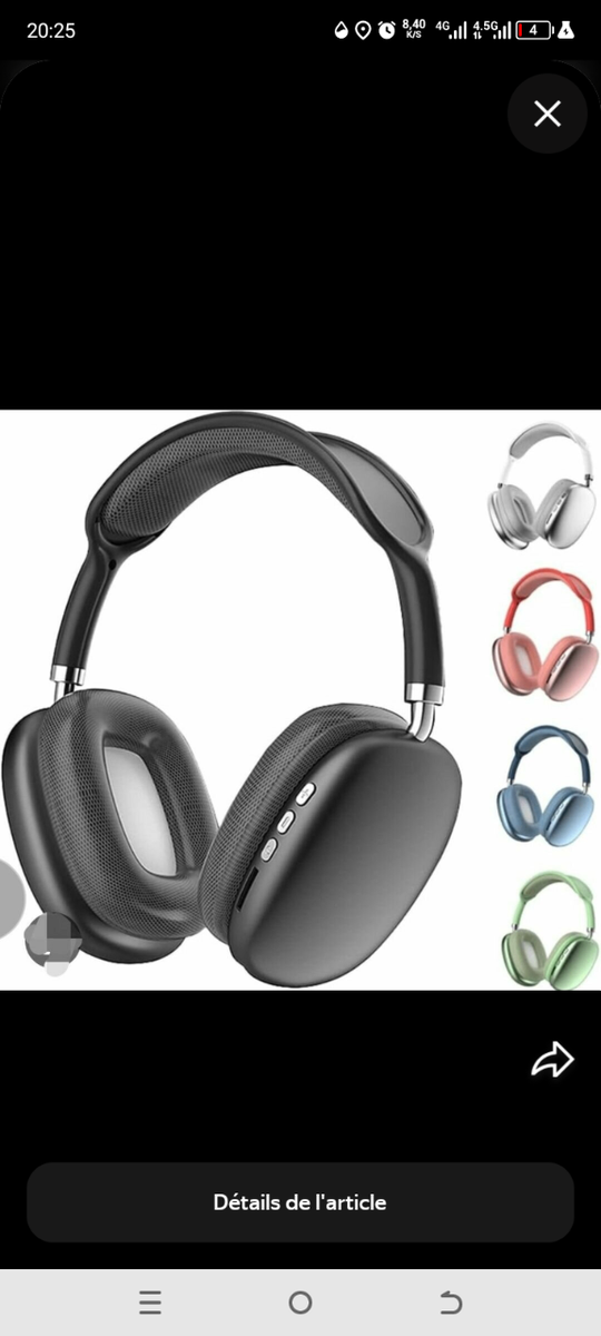 Casque sans fil haute qualité