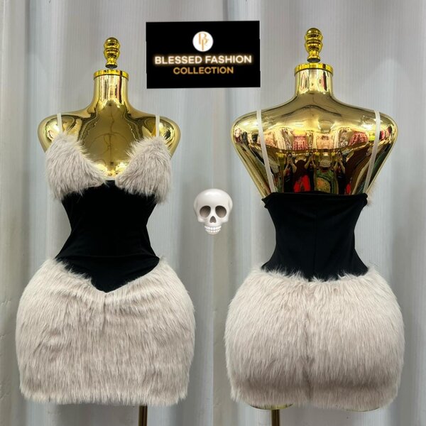 Robe en fausse fourrure élégante