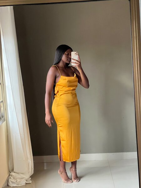 Mustard Silk dress