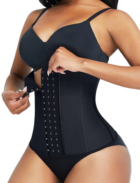 FeelinGirl Corset de Taille pour Femme avec 9 Baleines en Ac