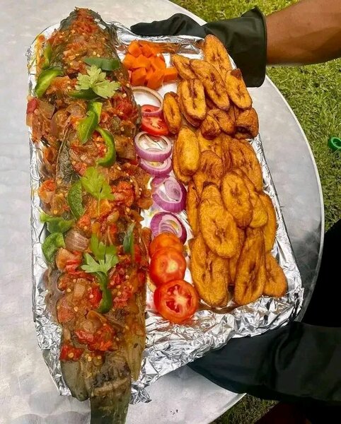 Grilled catfish fish