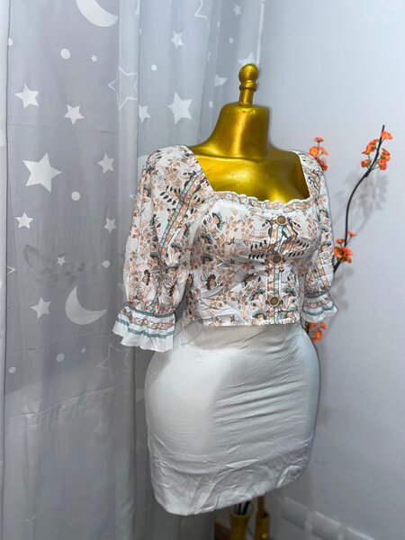 Blouse bohème florale