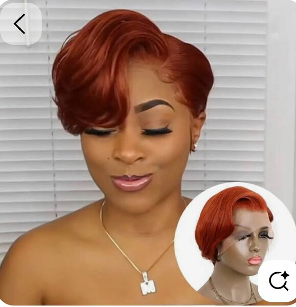 Perruque coupe Dame orange