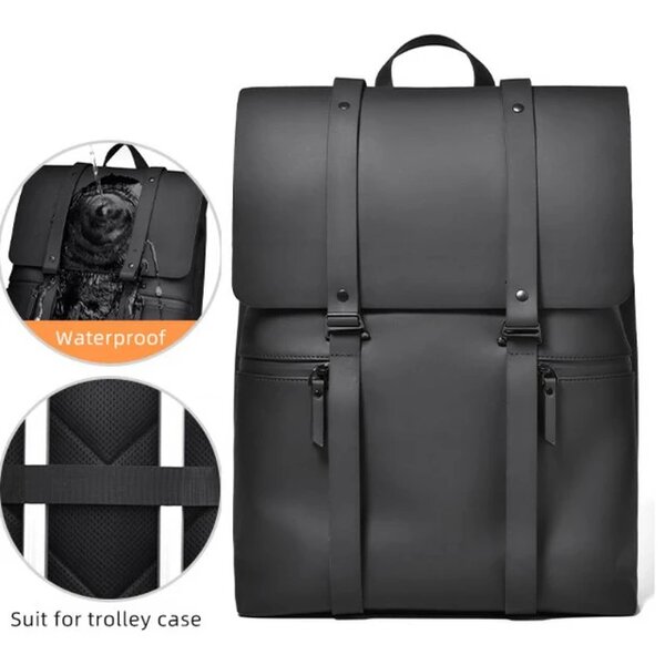 Quality leather travel laptop bag school backpack