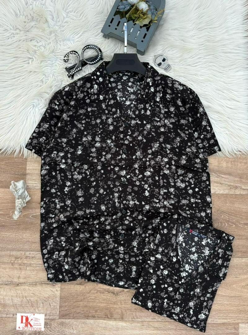 Ensemble chemise et short floral