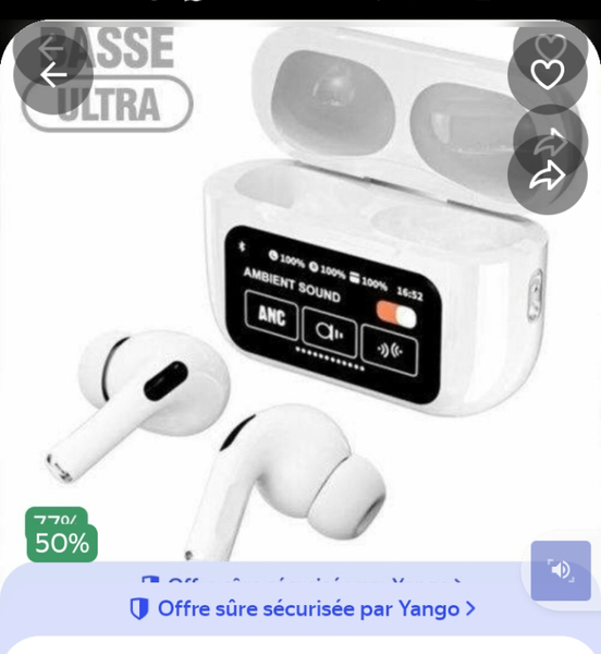 Écouteurs sans fil ANC Bluetooth