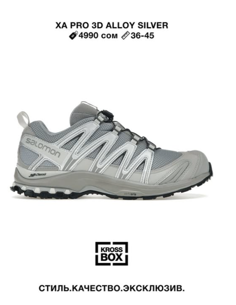 Эркектердин кроссовкасы XA PRO 3D Alloy Silver