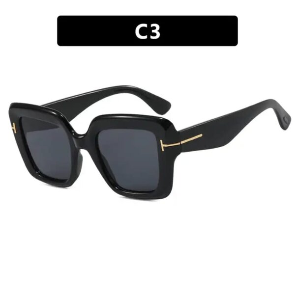 Lunettes de soleil carrées noires