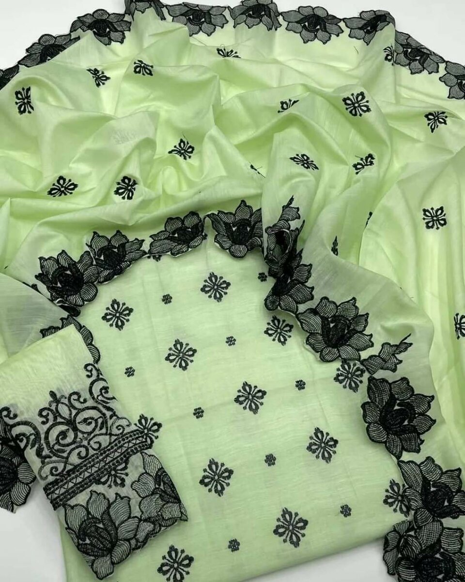 Paper cotton embroidery 2 pc 7 colours available dc free