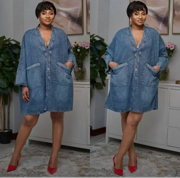 Robe en jean pour femme