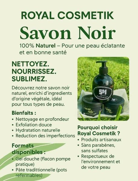 2boîte et 1gel du savons noir