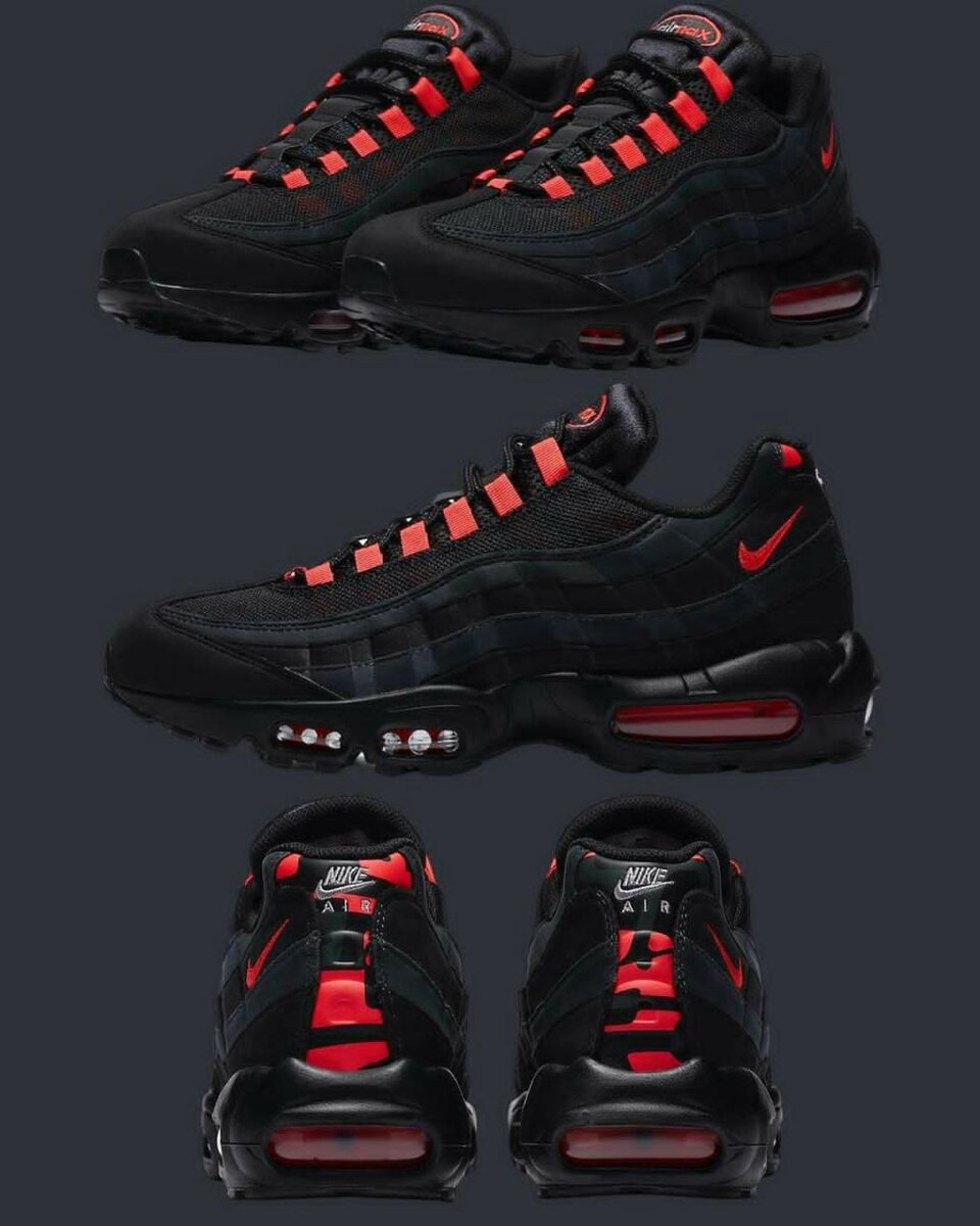 Sneakers Air Max Noirs et Rouges