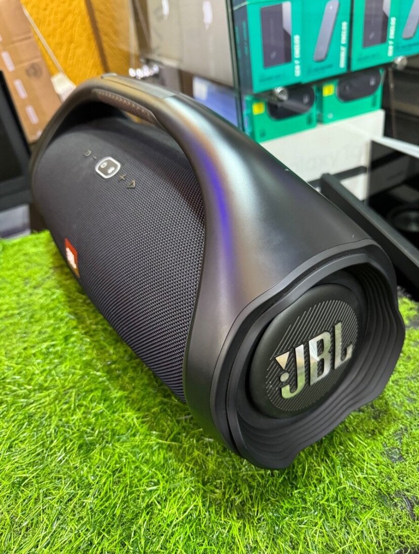 JBL Boombox 2 black portable bluetooth speaker with massive