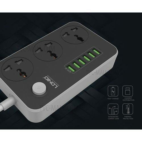 RALLONGE Avec 6 USB Port rapid