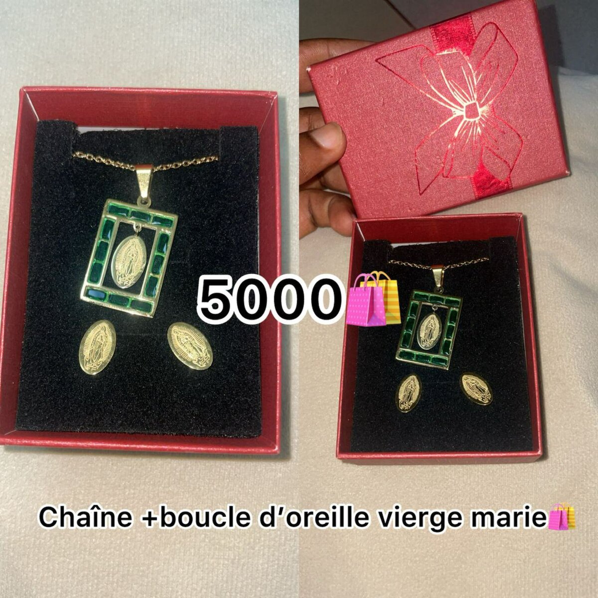 Parure Chaîne et Boucles Étoiles