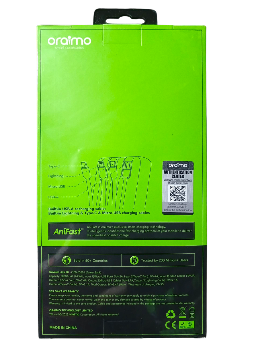 Oraimo Powerbank 20000mAh