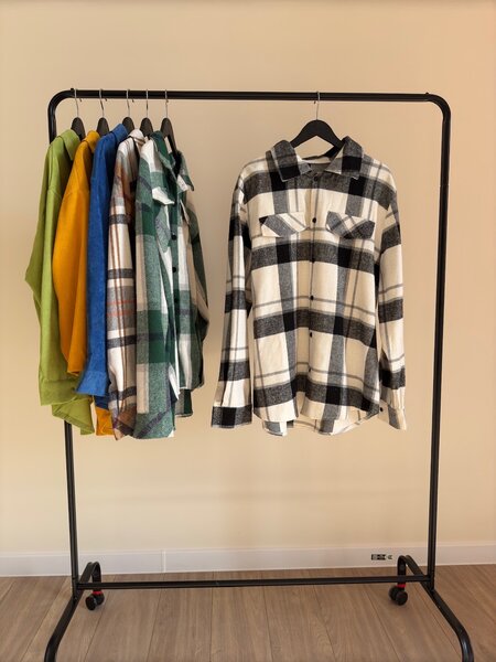 Теплая рубашка в клетку