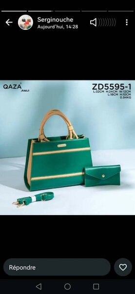 Ensemble Sac à Main Qaza Élégant