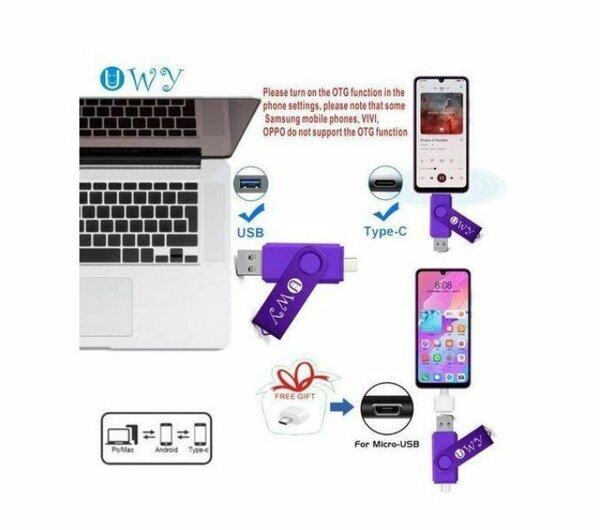 Clé USB_OTG_ 128GB 3en1