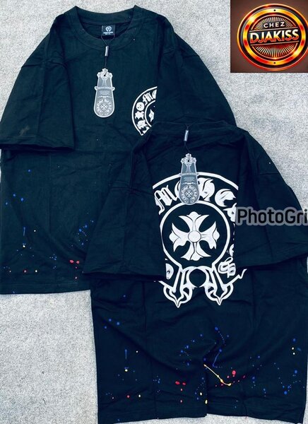 T-shirt noir graphique