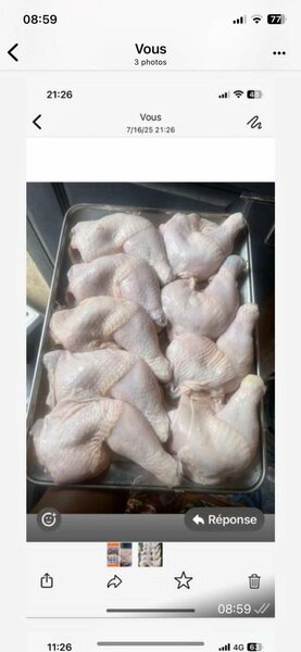 Cuisses de poulet fraîches
