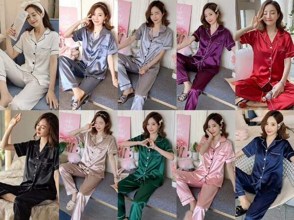 Pyjama en satin pour femmes