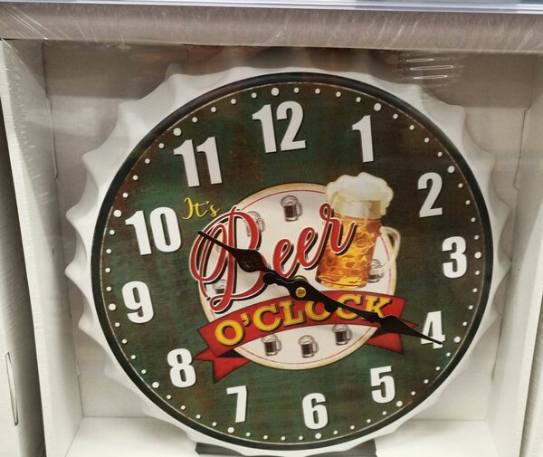 Horloge murale vintage bière