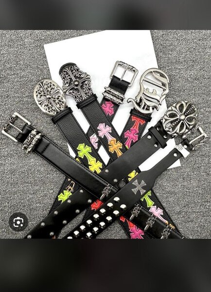 Ceinture en cuir chrome heart