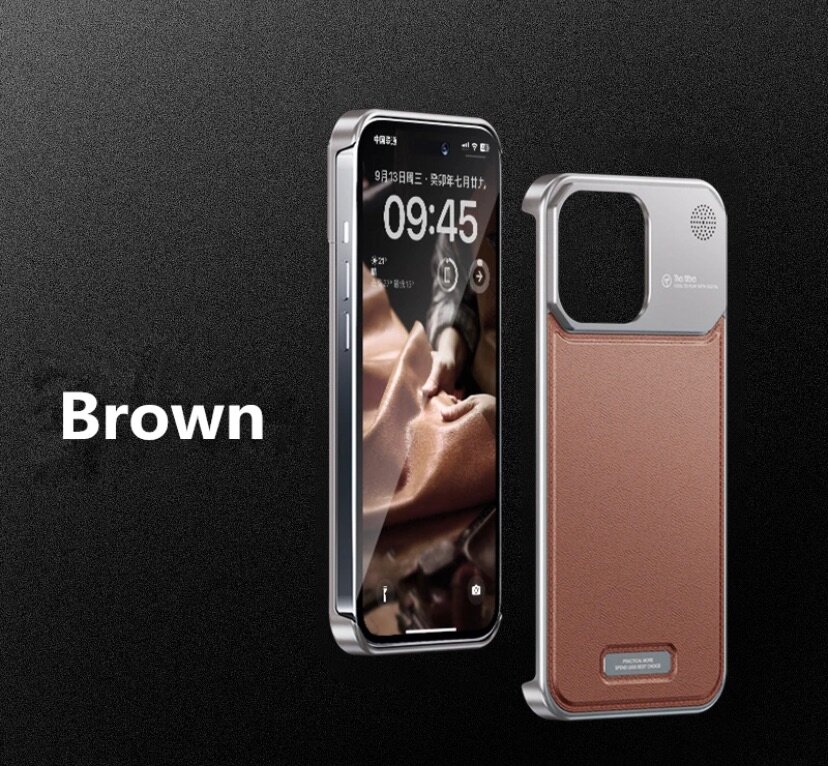 Coque en cuir métal