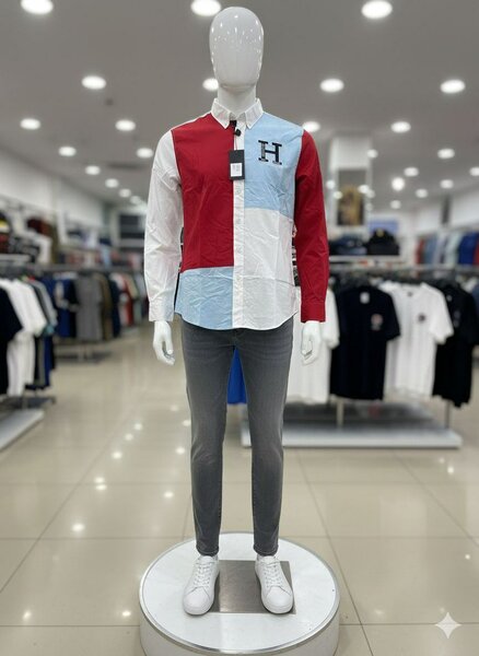 Chemise Homme Patchwork Élégante