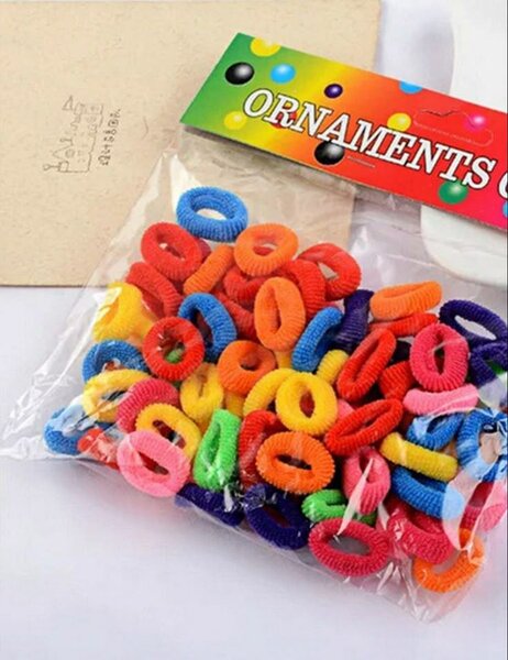 Élastiques cheveux multicolores