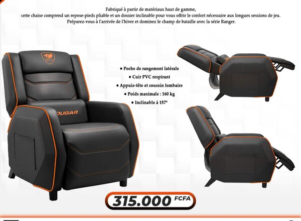 Fauteuil Gaming Inclinable