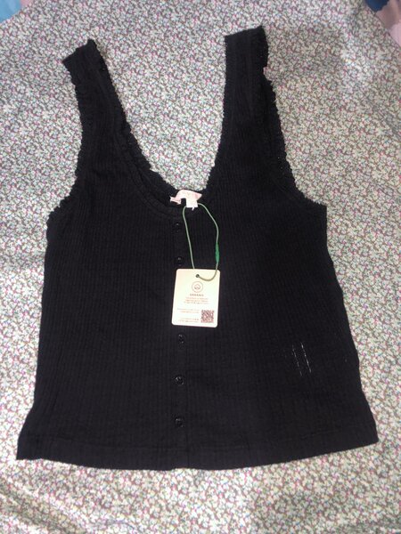 Top sans manches élégant en coton