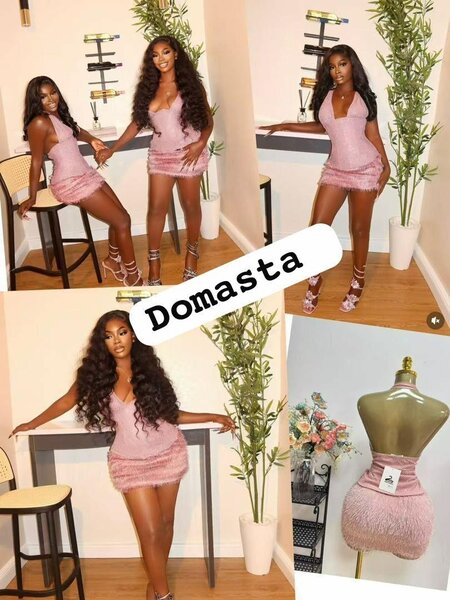 Robe moulante rose élégante