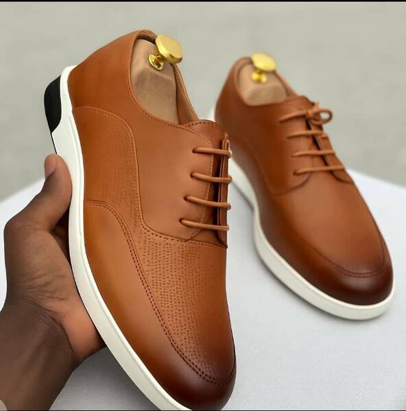 Chaussures Derby cuir marron