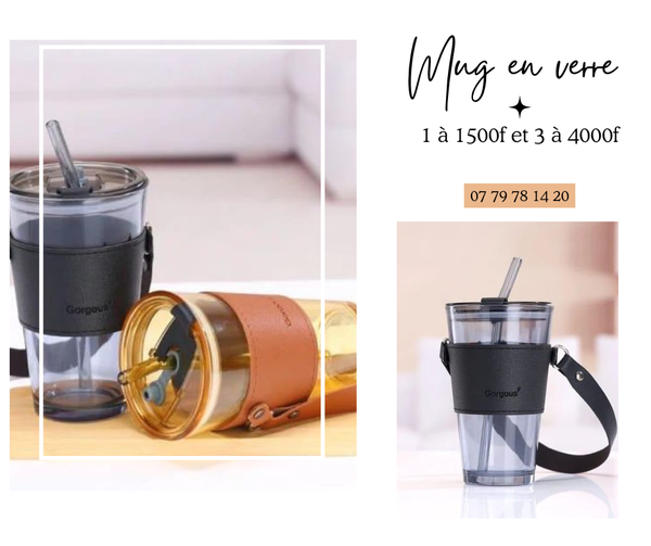 Mug en verre avec poignée