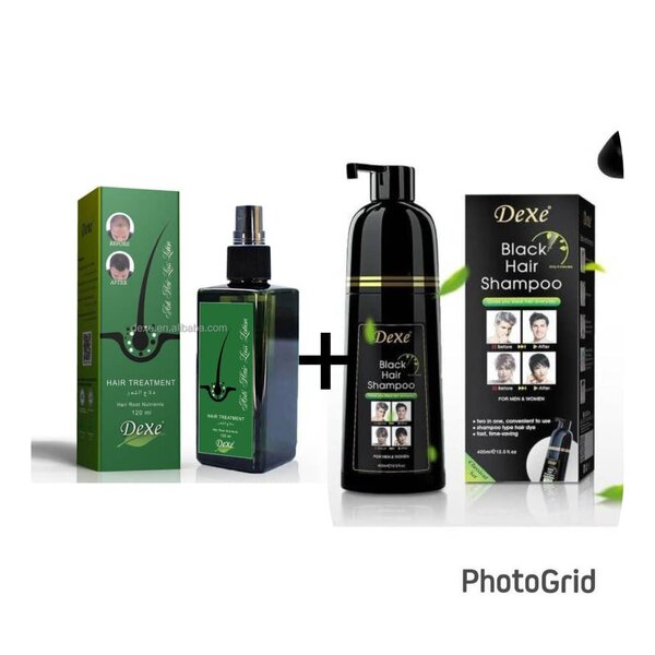 Kit Traitement Cheveux & Shampooing Noir Dexe