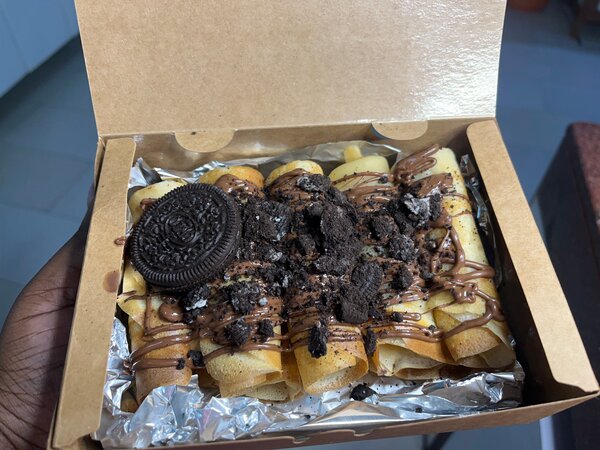 Crêpes roulées Oreo chocolat