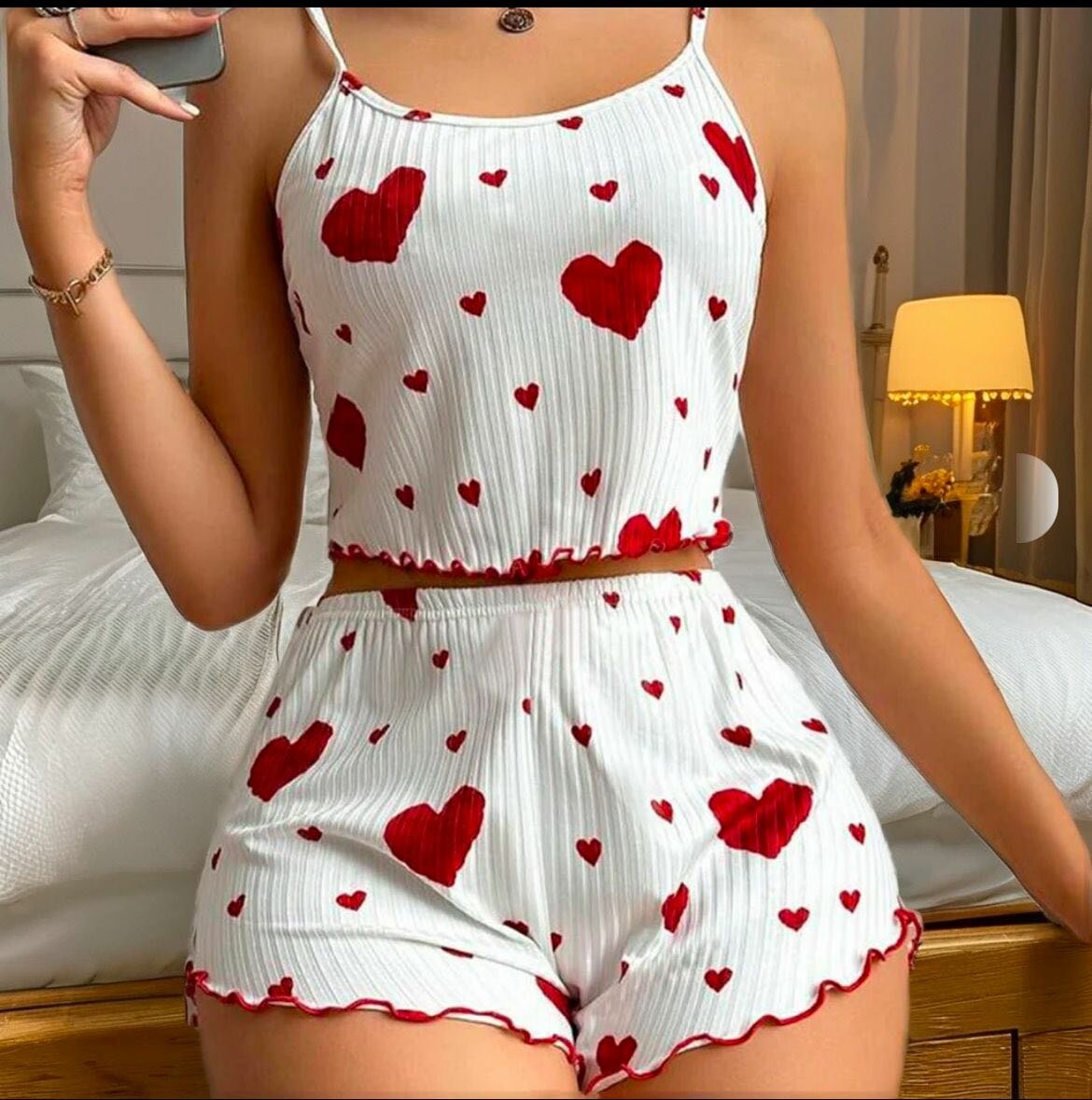Ensemble Pyjama Cœur Femme