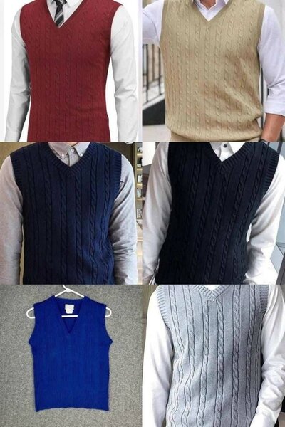 Gilet sans manches homme en tricot