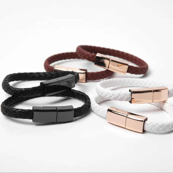 Câble USB Bracelet en cuir  - charge rapide CUB01