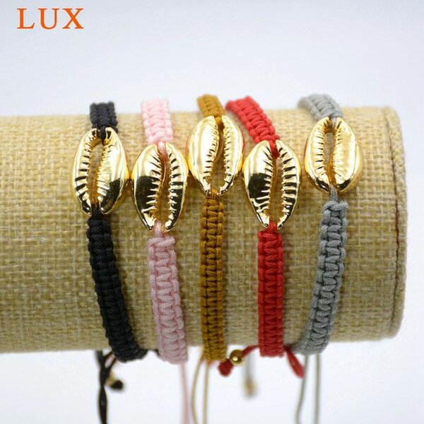 Bracelets cauris en or et argenté